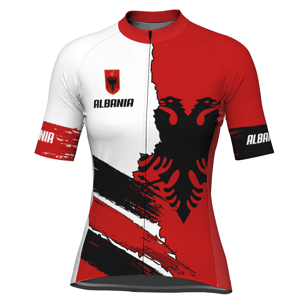Customized Albania Short Sleeve Cycling Jersey for Women