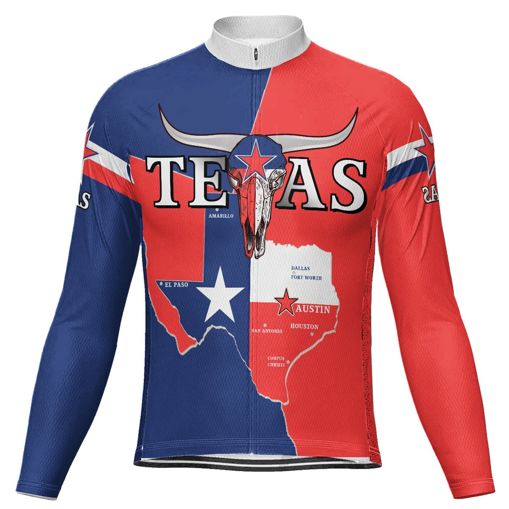 Customized Texas Long Sleeve Cycling Jersey for Men