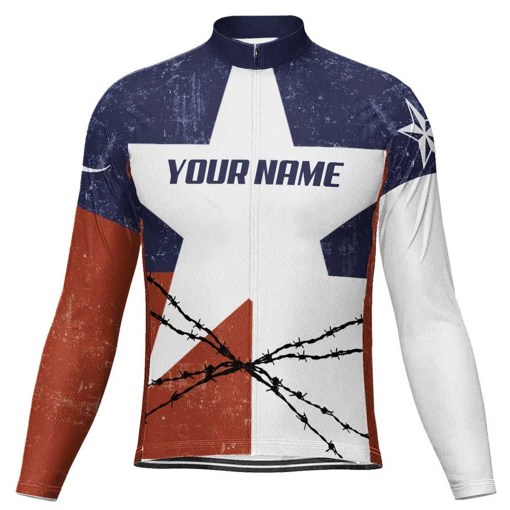 Customized Texas Long Sleeve Cycling Jersey for Men