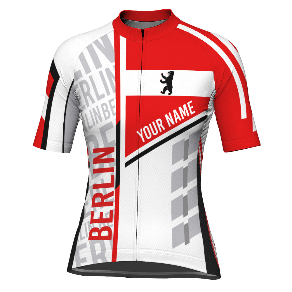 Customized Berlin Short Sleeve Cycling Jersey for Women