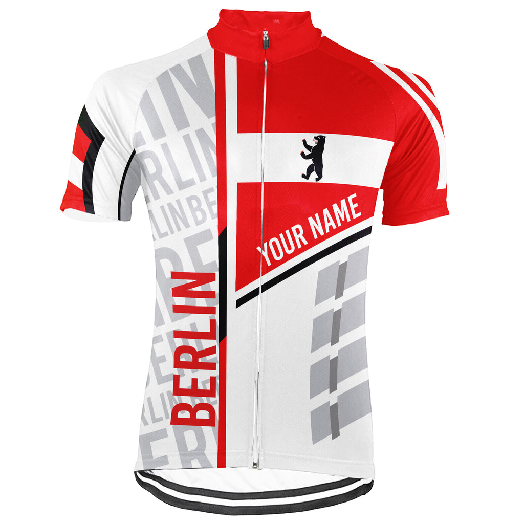 Customized Berlin Short Sleeve Cycling Jersey for Men