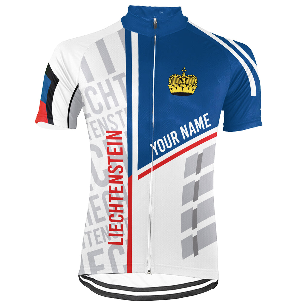 Customized Liechtenstein Short Sleeve Cycling Jersey for Men