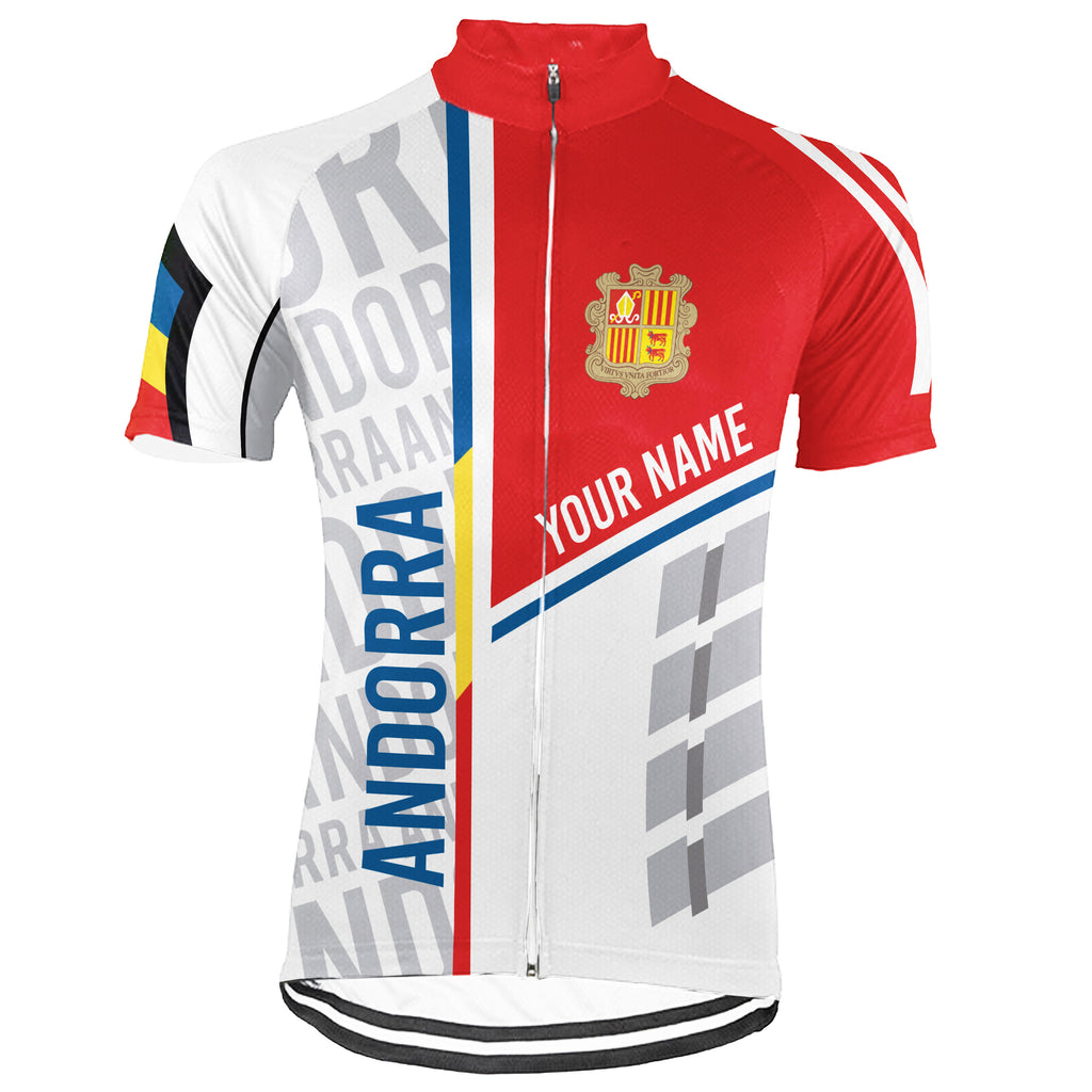Customized Andorra Short Sleeve Cycling Jersey for Men