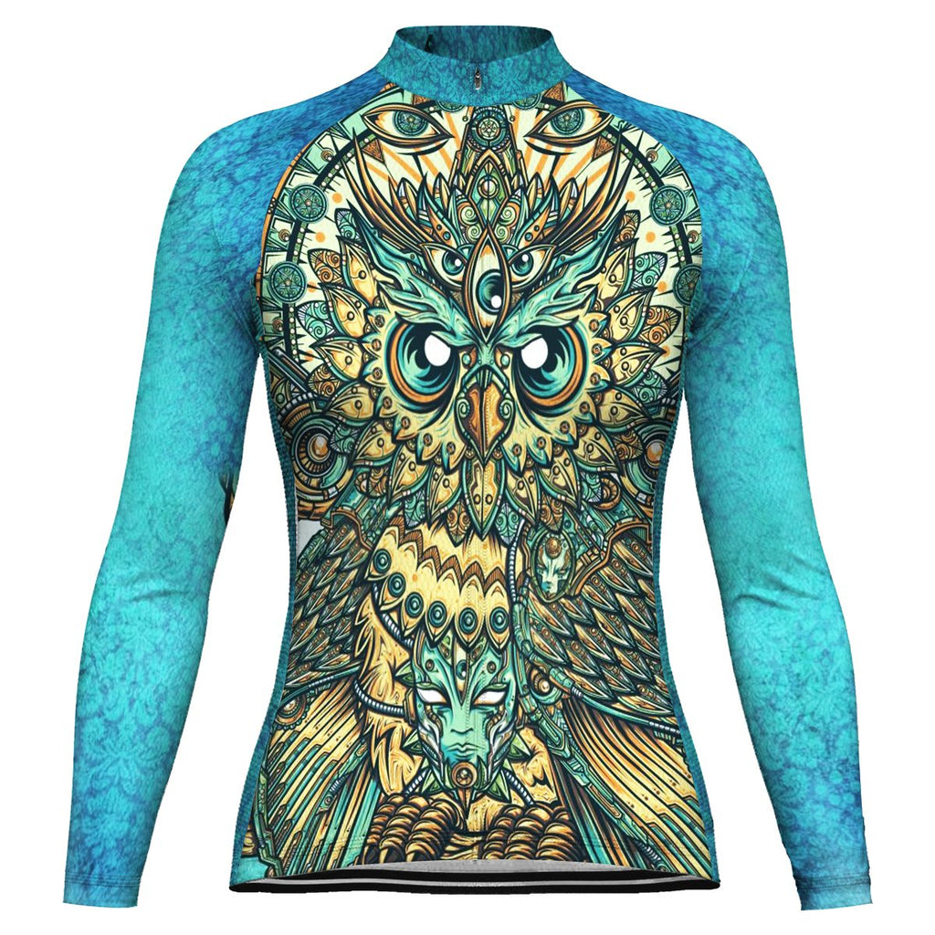 Owl Long Sleeve Cycling Jersey for Women