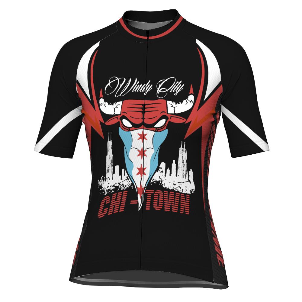 Customized Chicago Short Sleeve Cycling Jersey for Women