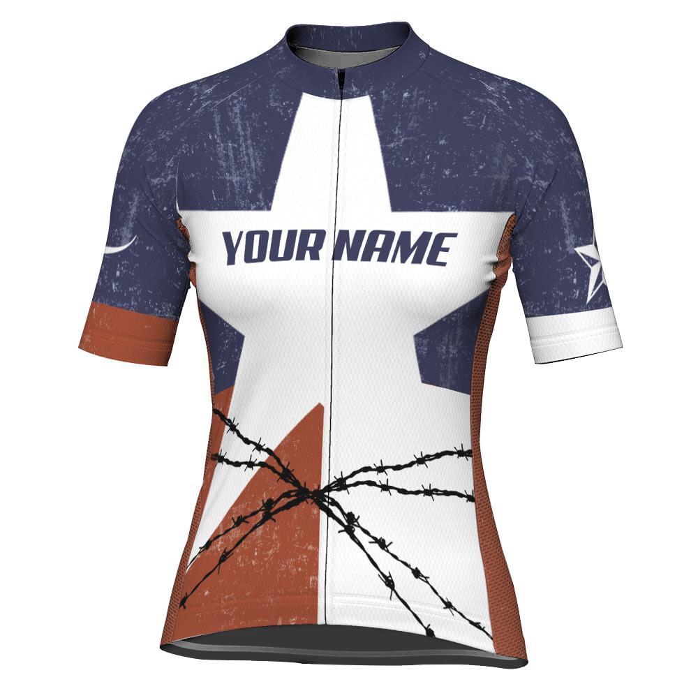 Customized Texas Short Sleeve Cycling Jersey for Women