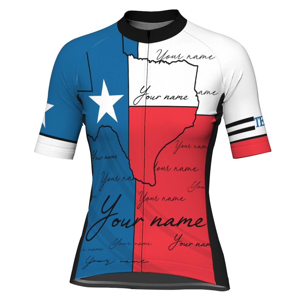 Customized Texas Short Sleeve Cycling Jersey for Women