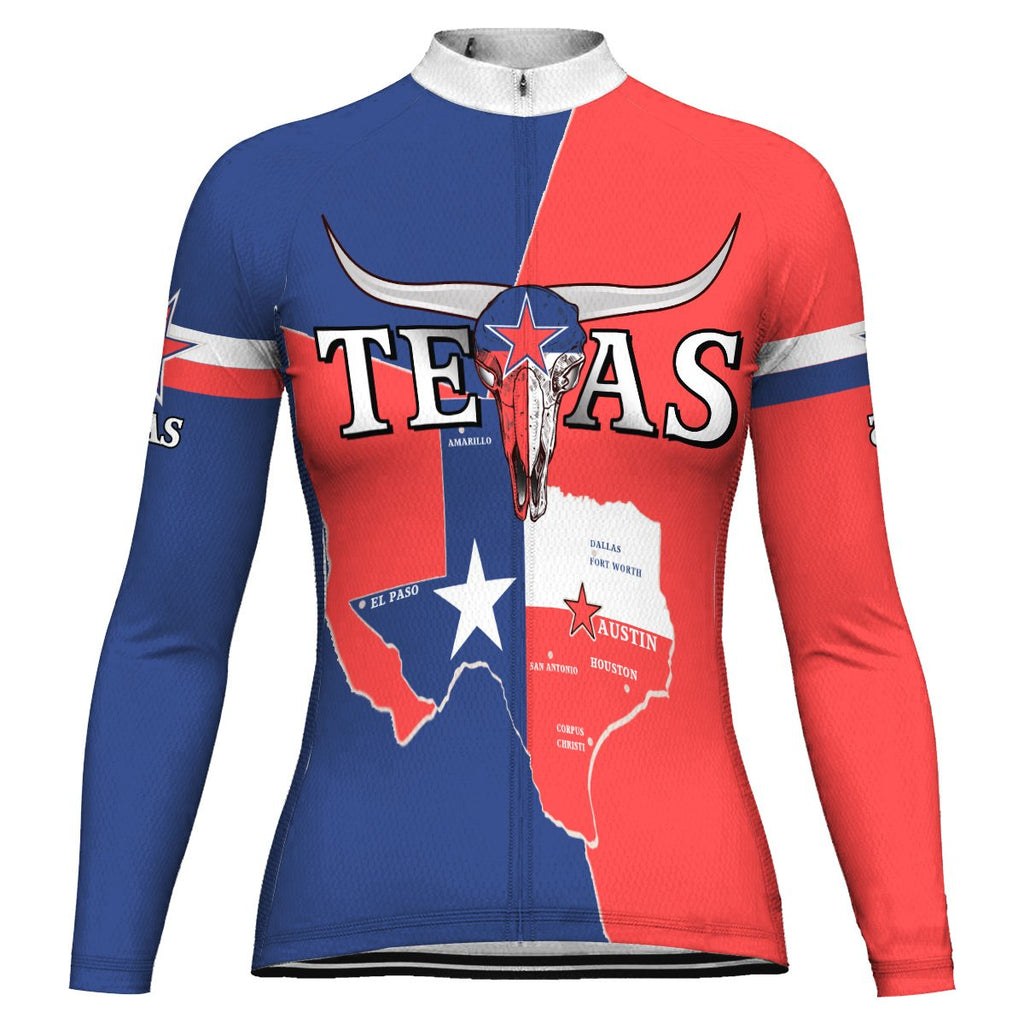 Customized Texas Long Sleeve Cycling Jersey for Women