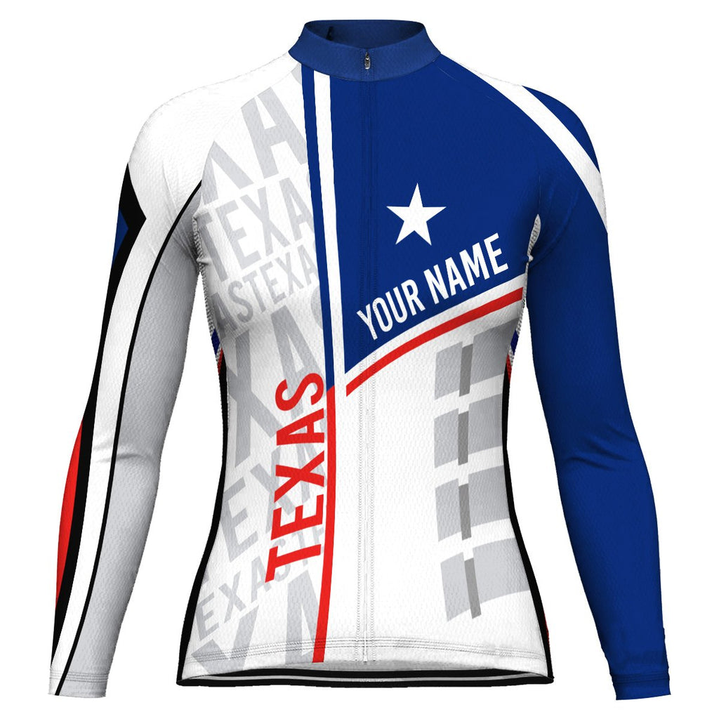 Customized Texas Long Sleeve Cycling Jersey for Women