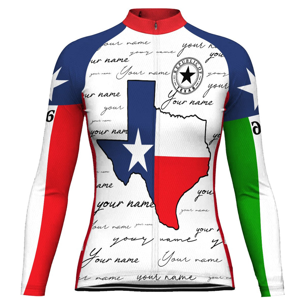 Customized Texas Long Sleeve Cycling Jersey for Women