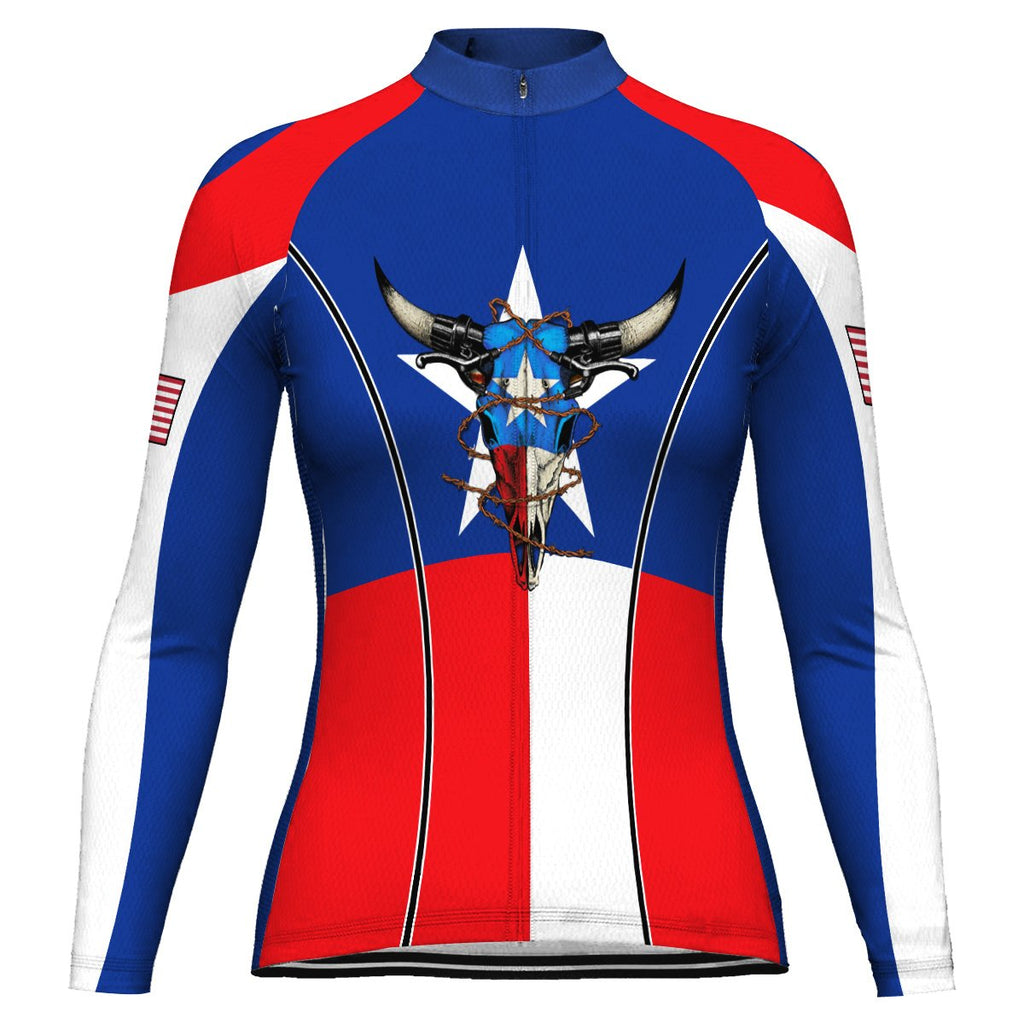 Customized Texas Long Sleeve Cycling Jersey for Women