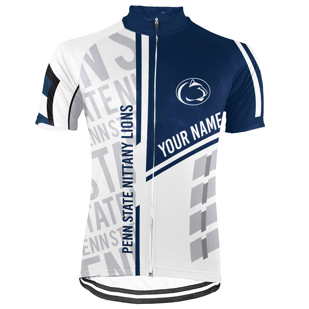 Customized Penn State Nittany Lions Short Sleeve Cycling Jersey for Men