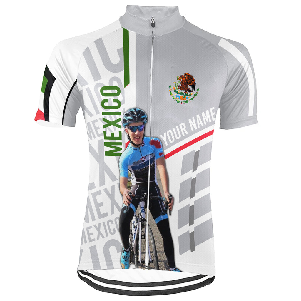 Customized Image Mexico Short Sleeve Cycling Jersey for Men