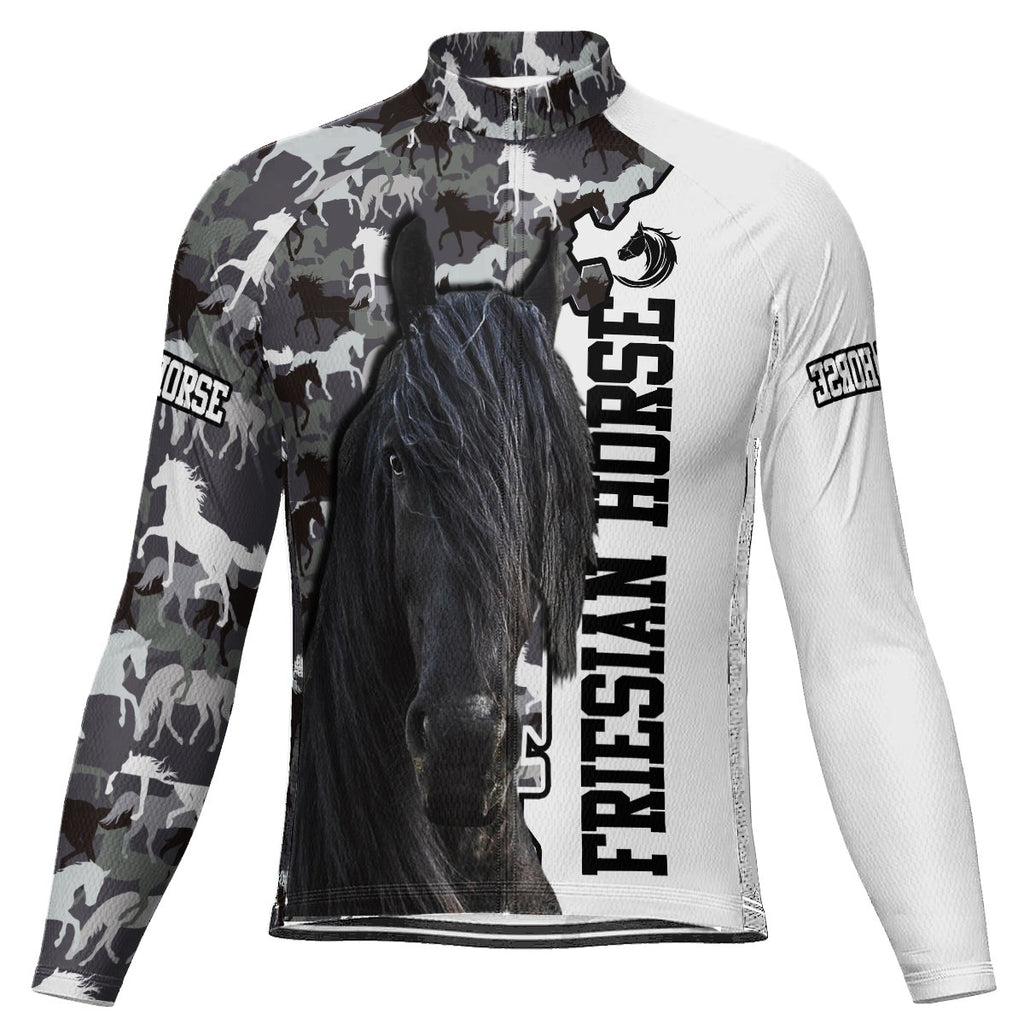 Horse Long Sleeve Cycling Jersey for Men