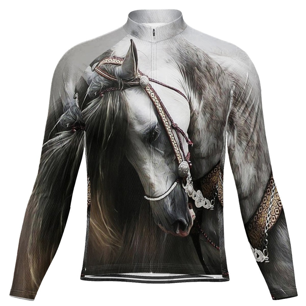 Horse Long Sleeve Cycling Jersey for Men