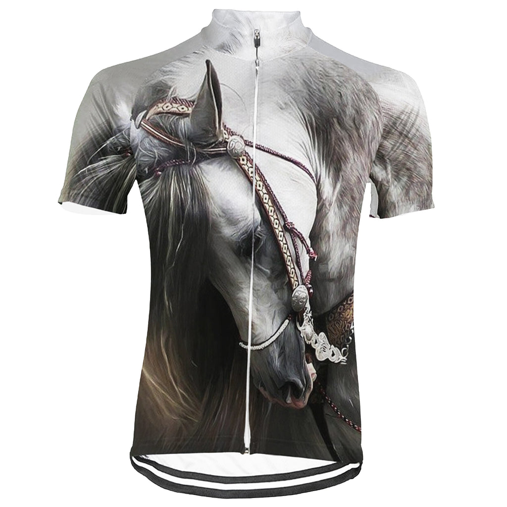 Horse Short Sleeve Cycling Jersey for Men