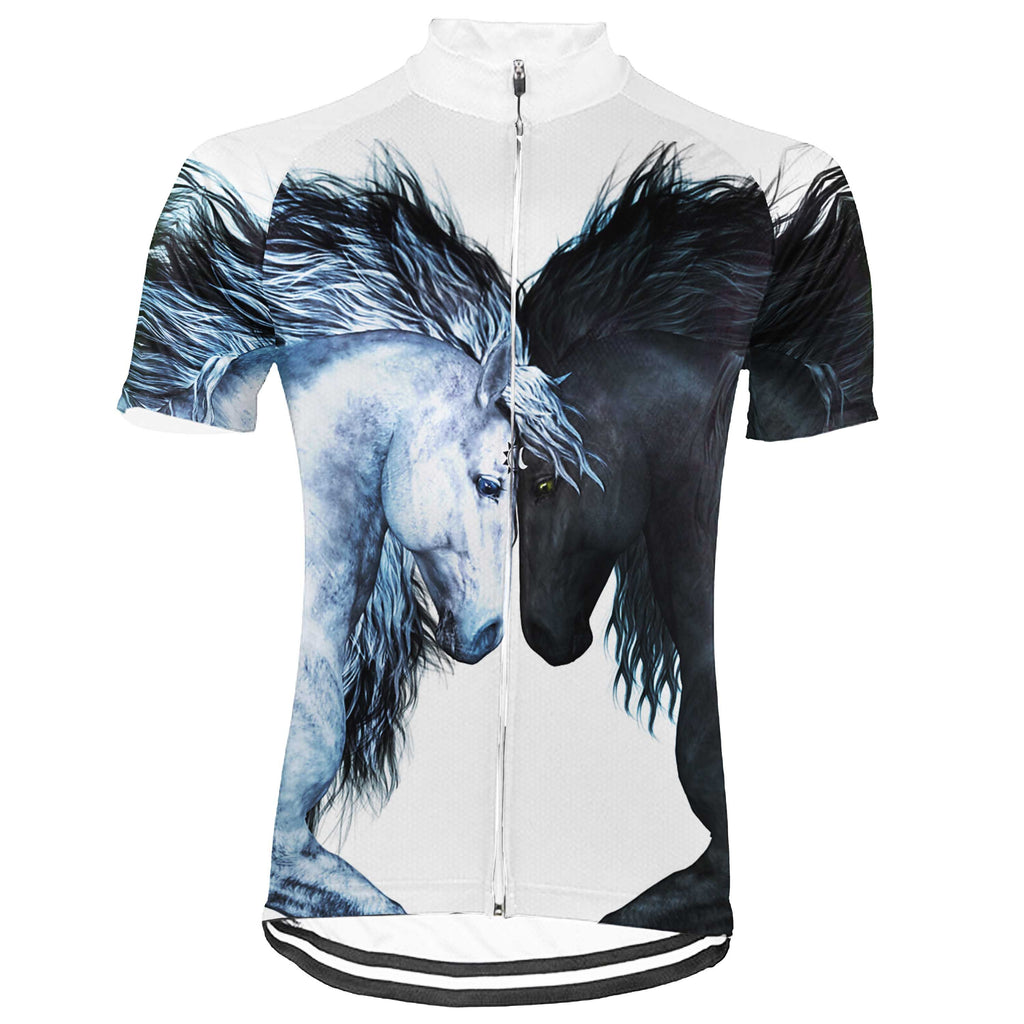 Horse Short Sleeve Cycling Jersey for Men