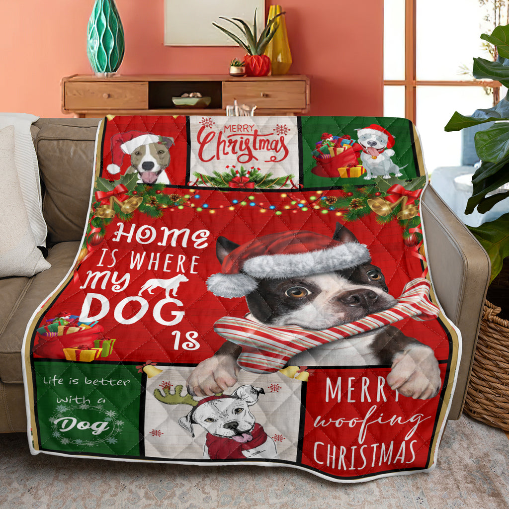 Customized Image Christmas Fleece Blanket -Dog Blanket