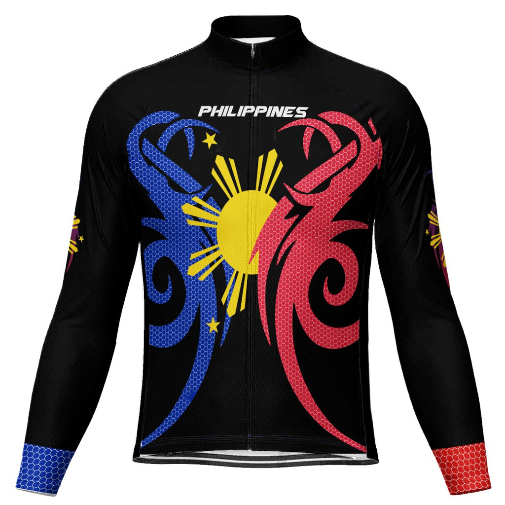 Customized Philippines Long Sleeve Cycling Jersey for Men