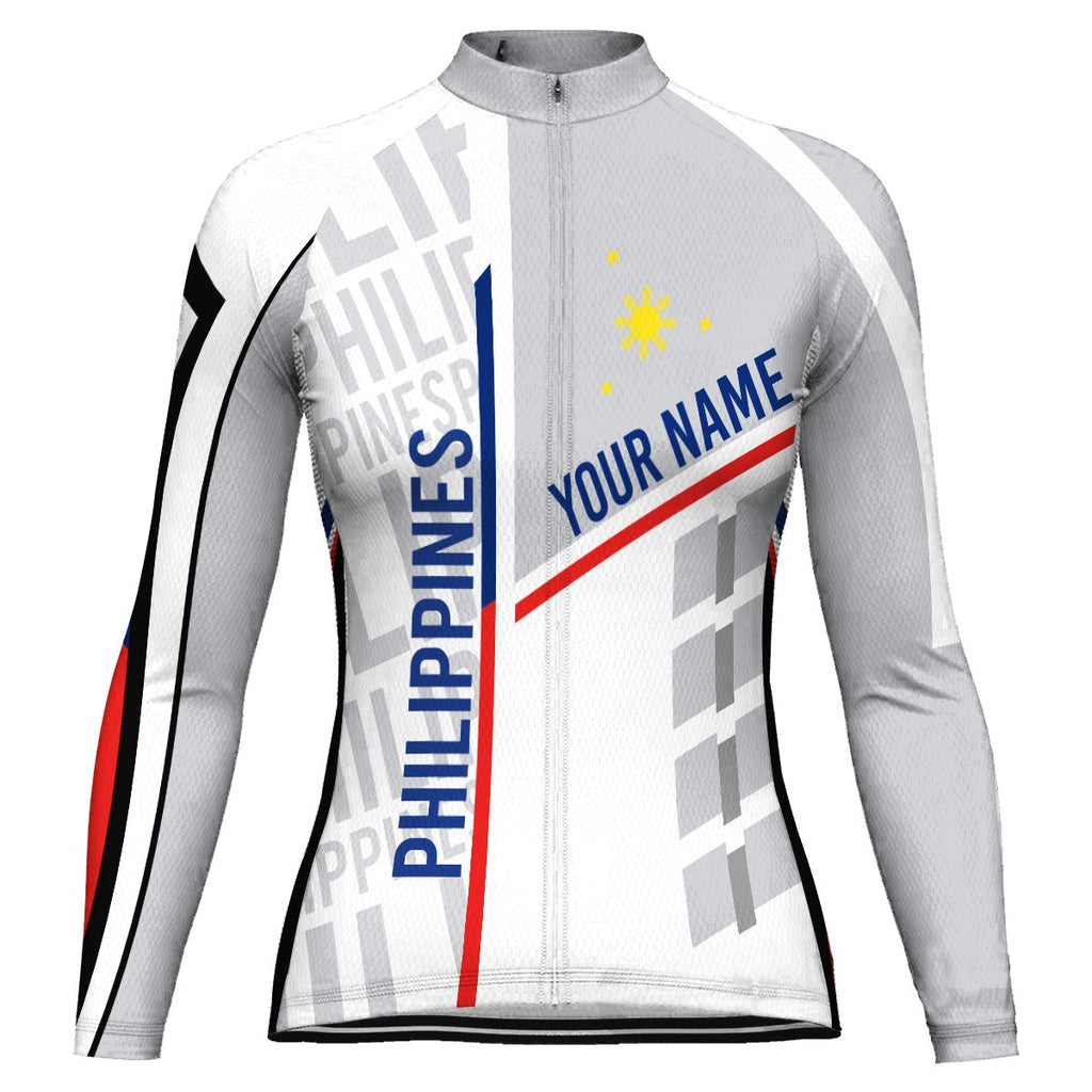 Customized Philippines Long Sleeve Cycling Jersey for Women