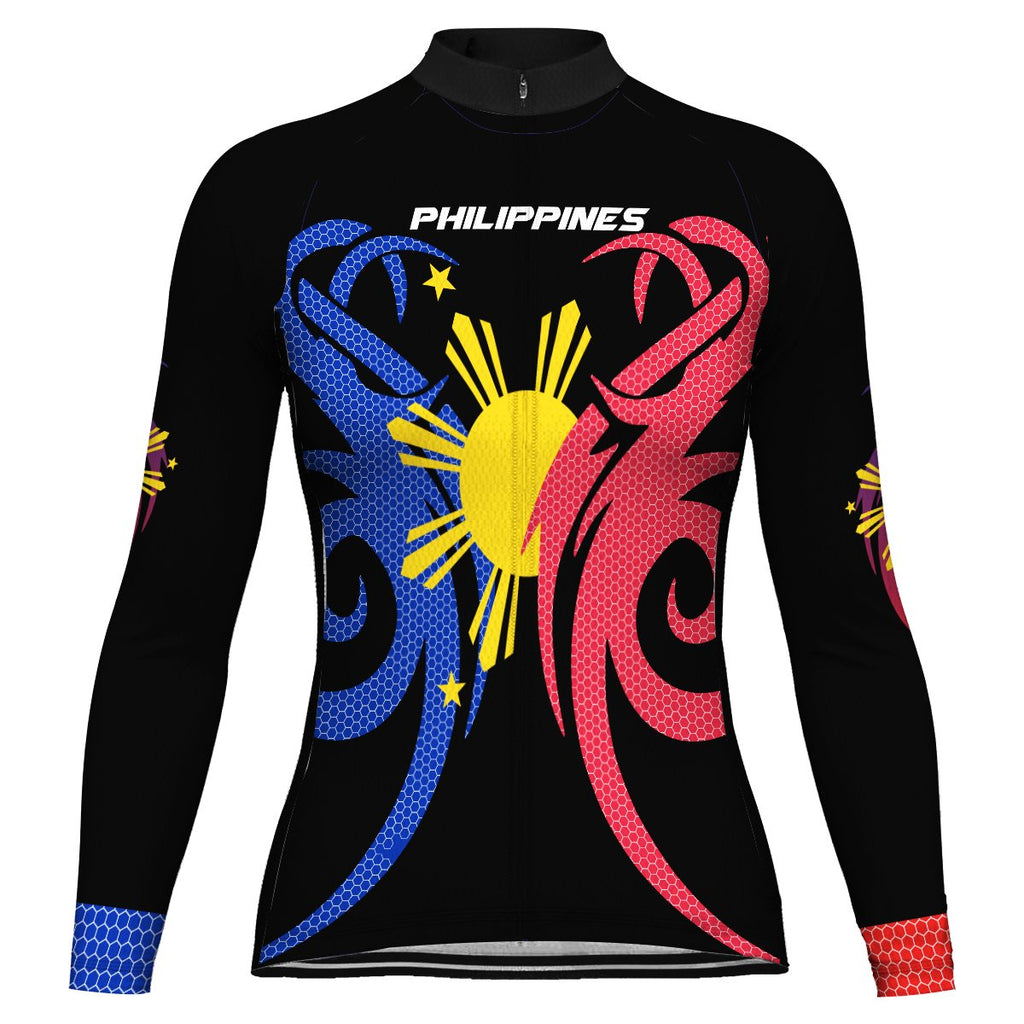 Customized Philippines Long Sleeve Cycling Jersey for Women