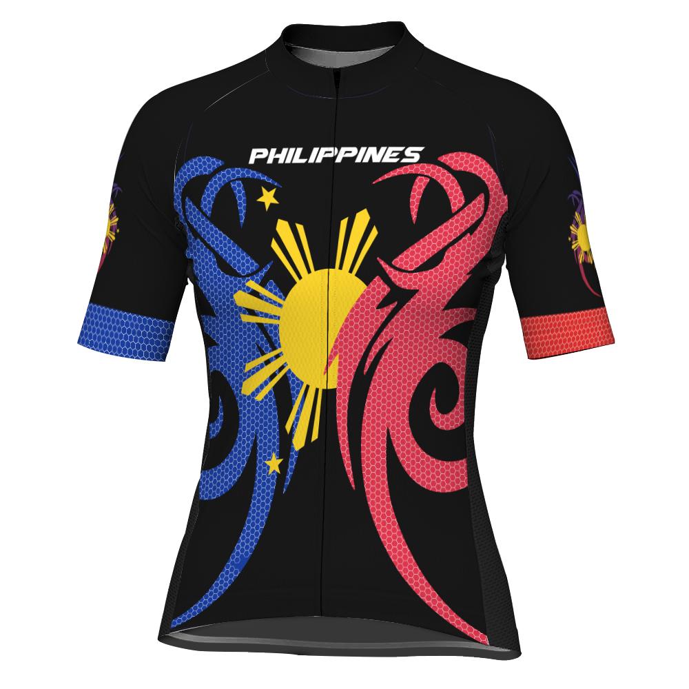 Customized Philippines Short Sleeve Cycling Jersey for Women