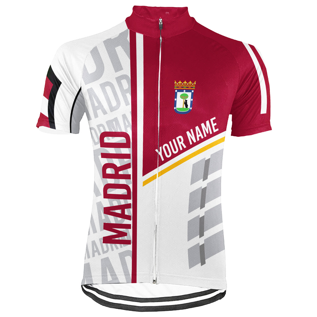 Customized Madrid Short Sleeve Cycling Jersey for Men