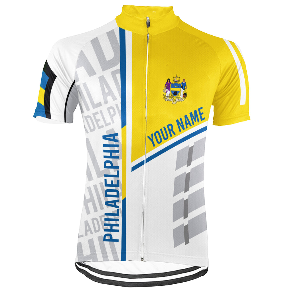 Customized Philadelphia Short Sleeve Cycling Jersey for Men