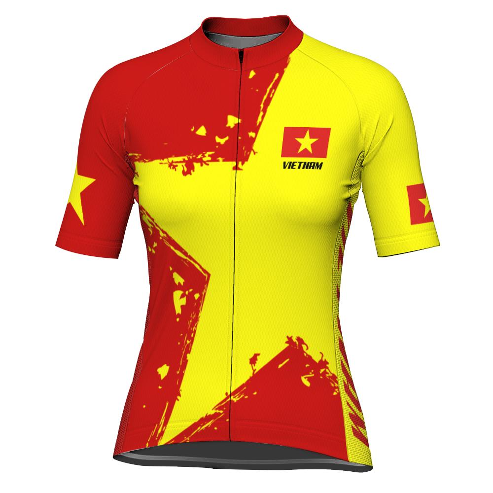 Customized Vietnam Short Sleeve Cycling Jersey for Women