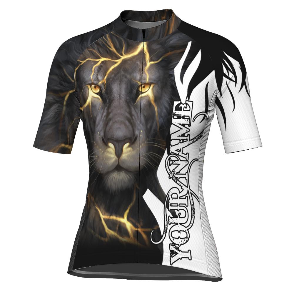 Customized Lion Short Sleeve Cycling Jersey for Women