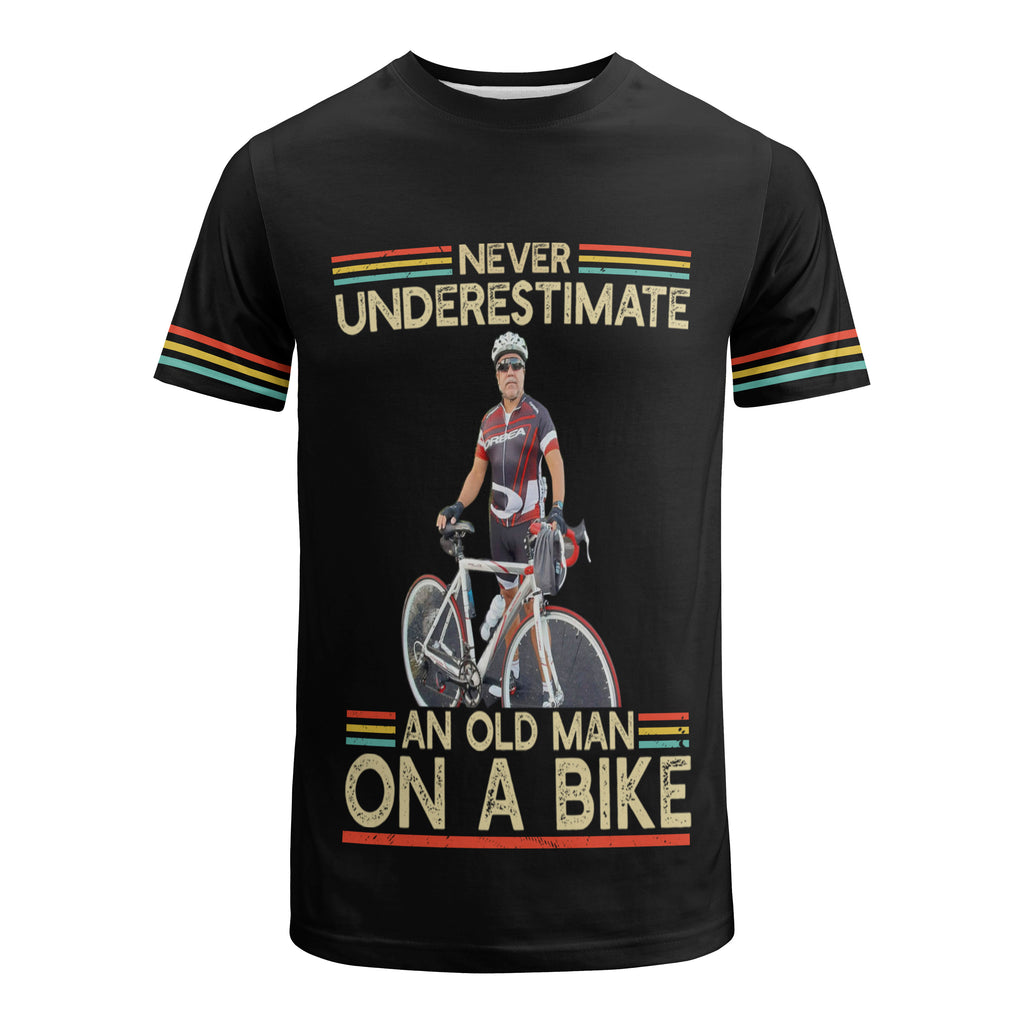 Customized Long Sleeve Jersey- Never Underestimate An Old Man On A Bike