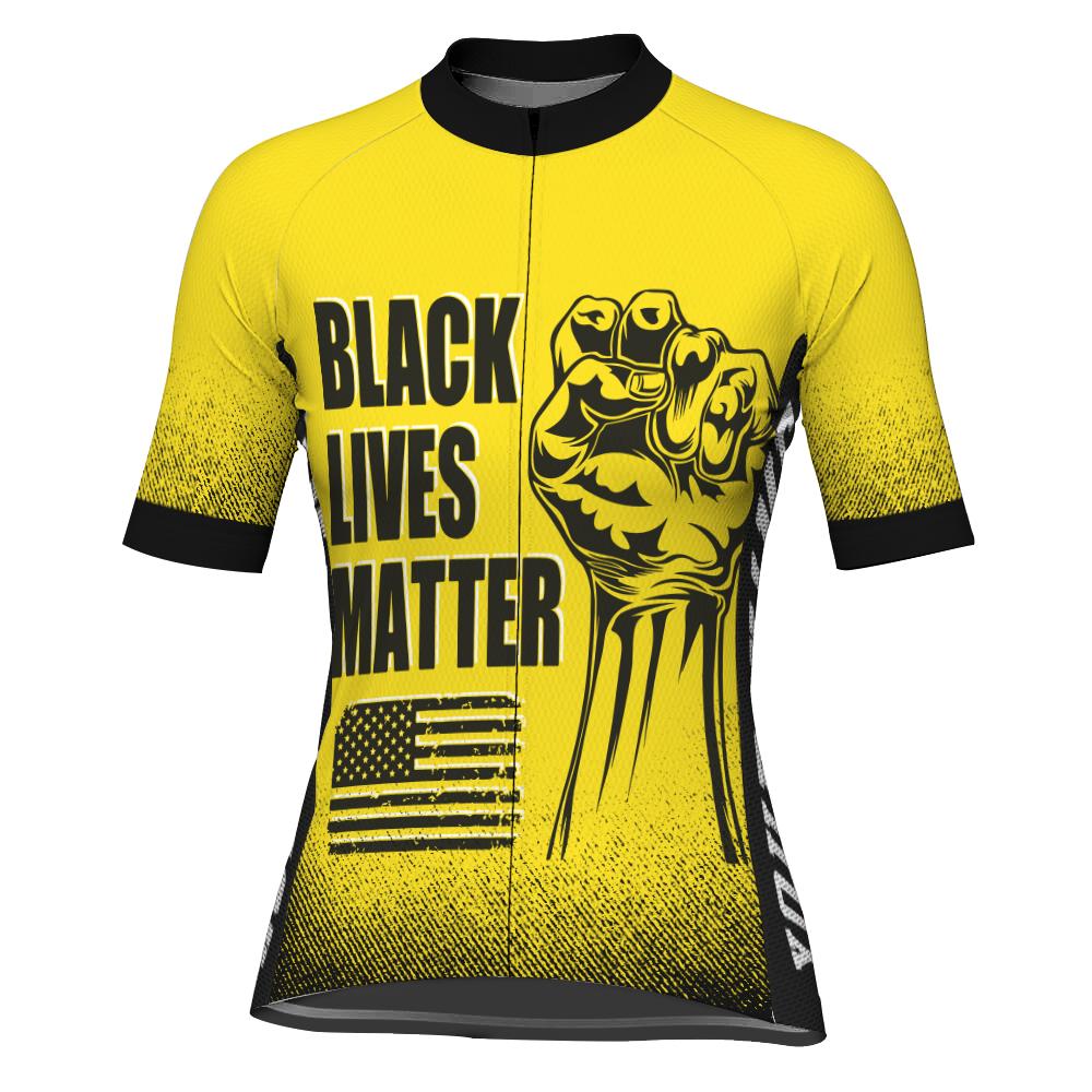 Customized Black Lives Matter Short Sleeve Cycling Jersey for Women