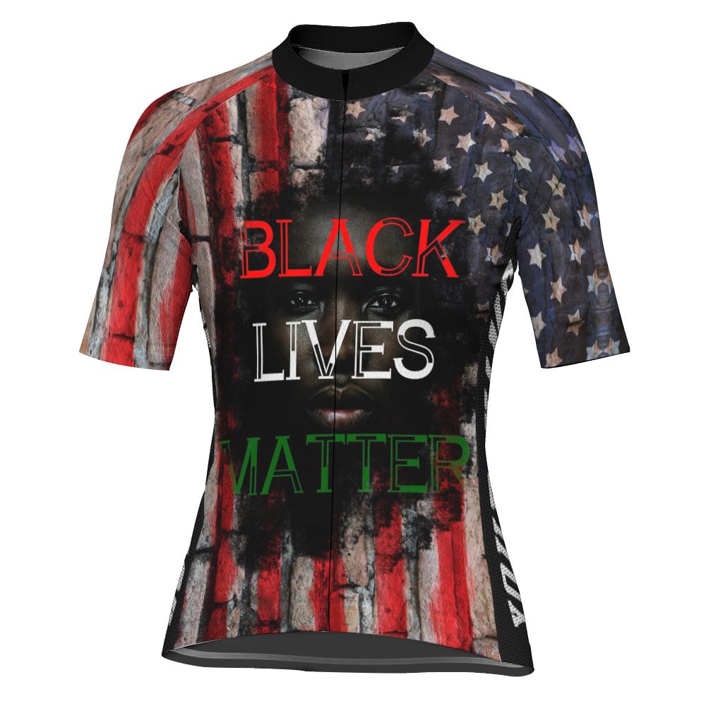 Customized Black Lives Matter Short Sleeve Cycling Jersey for Women