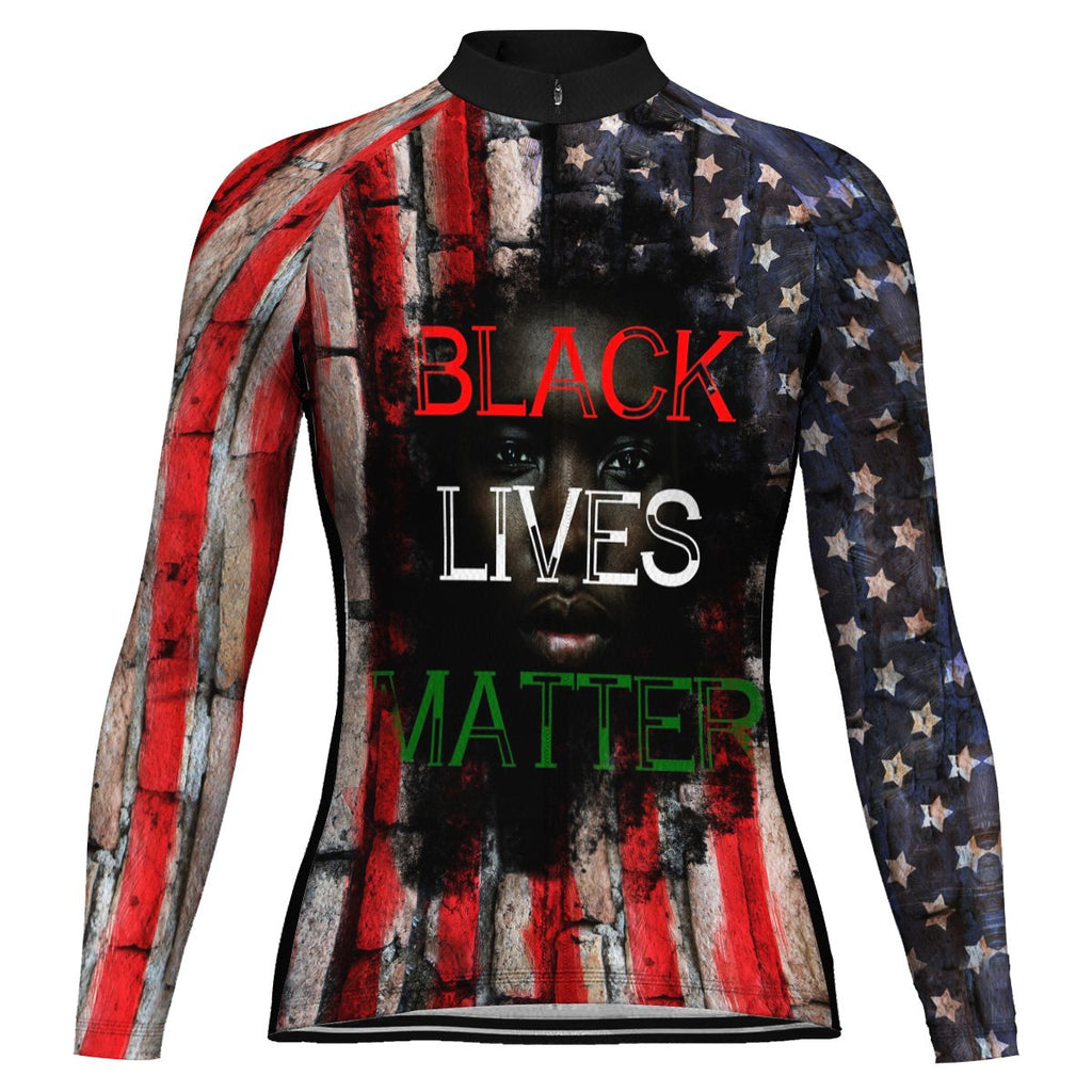 Customized Black Lives Matter Long Sleeve Cycling Jersey for Women