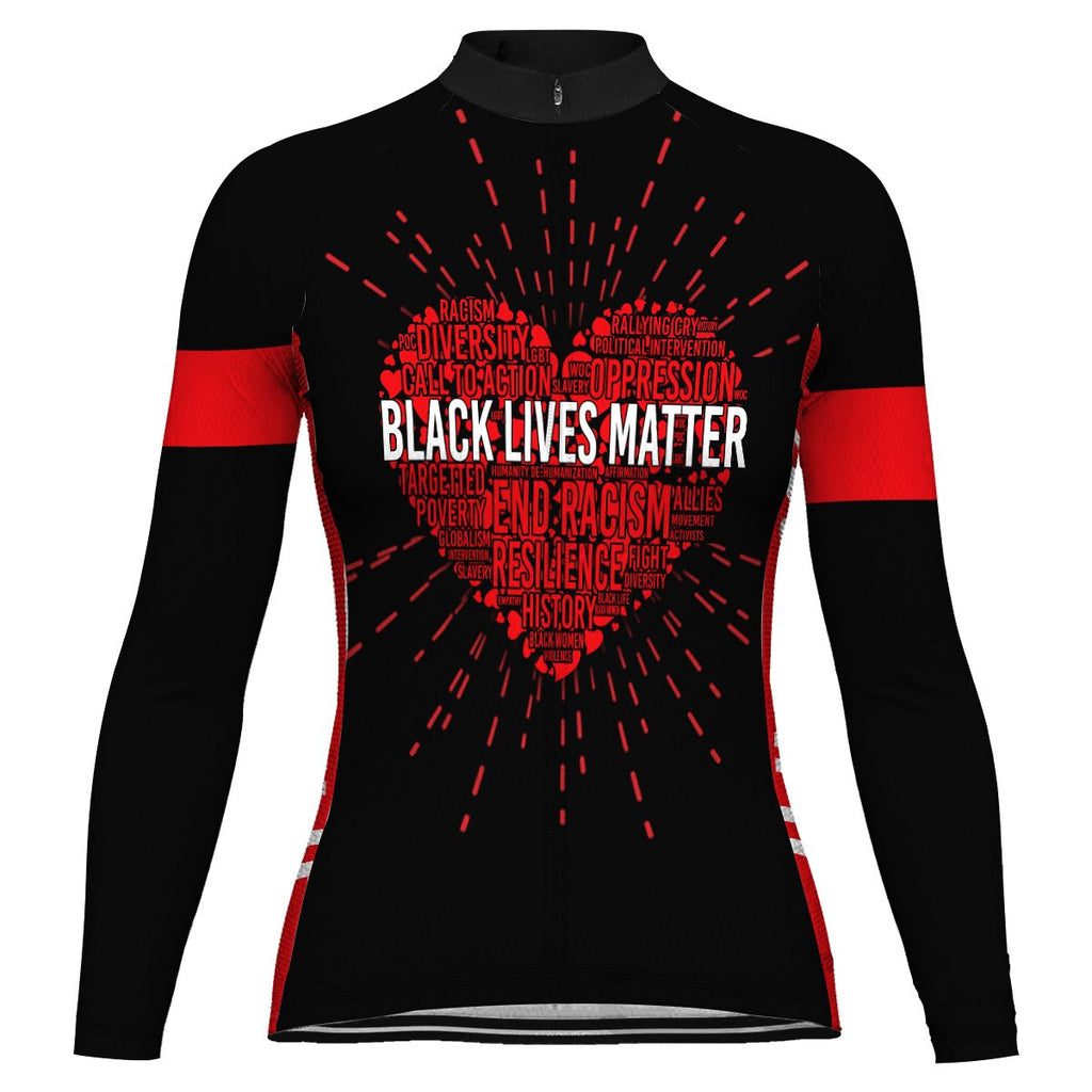 Customized Black Lives Matter Long Sleeve Cycling Jersey for Women