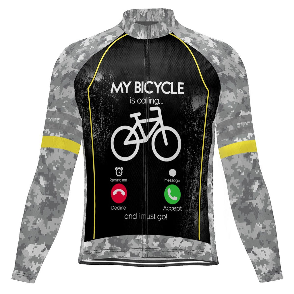 Camo Long Sleeve Cycling Jersey for Men