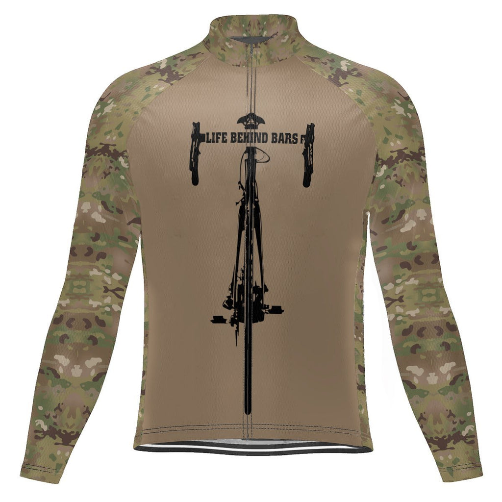 Camo Long Sleeve Cycling Jersey for Men