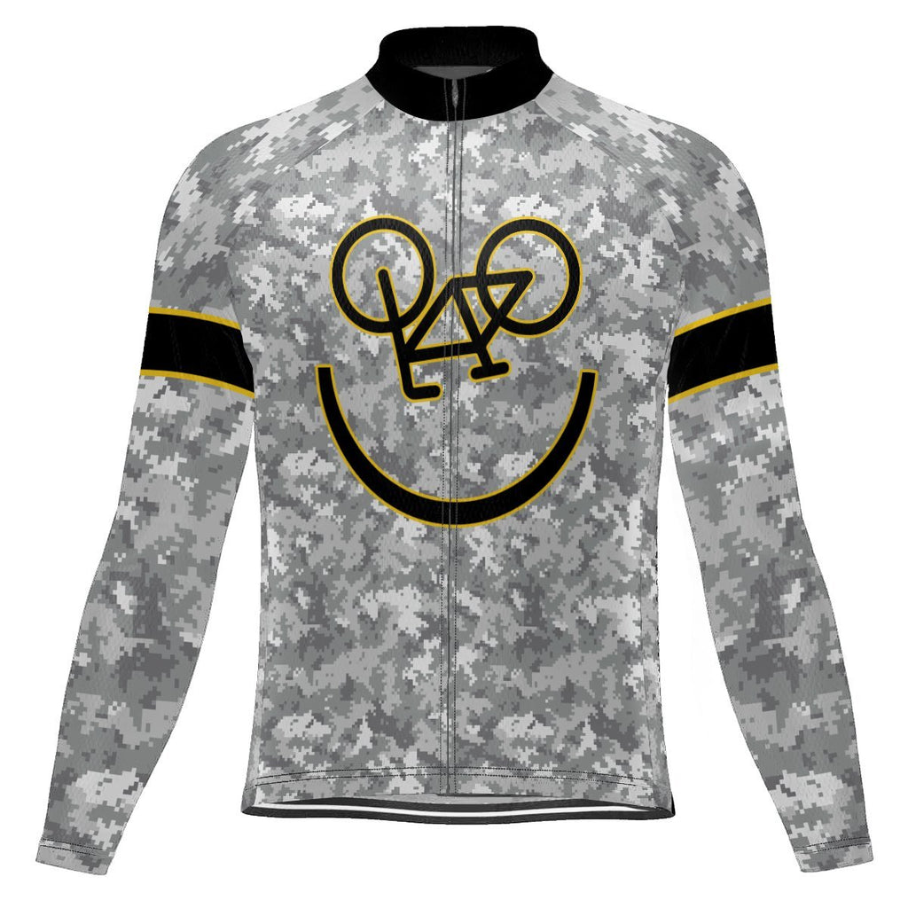 Camo Long Sleeve Cycling Jersey for Men