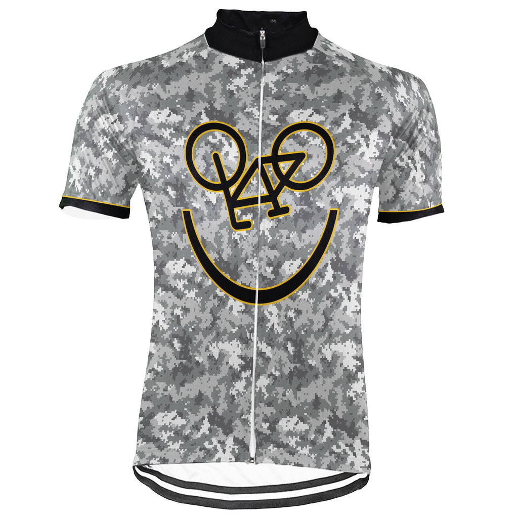 Camo Short Sleeve Cycling Jersey for Men