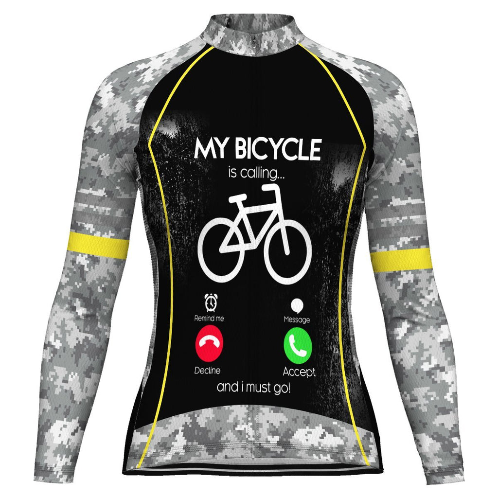 Camo Long Sleeve Cycling Jersey for Women