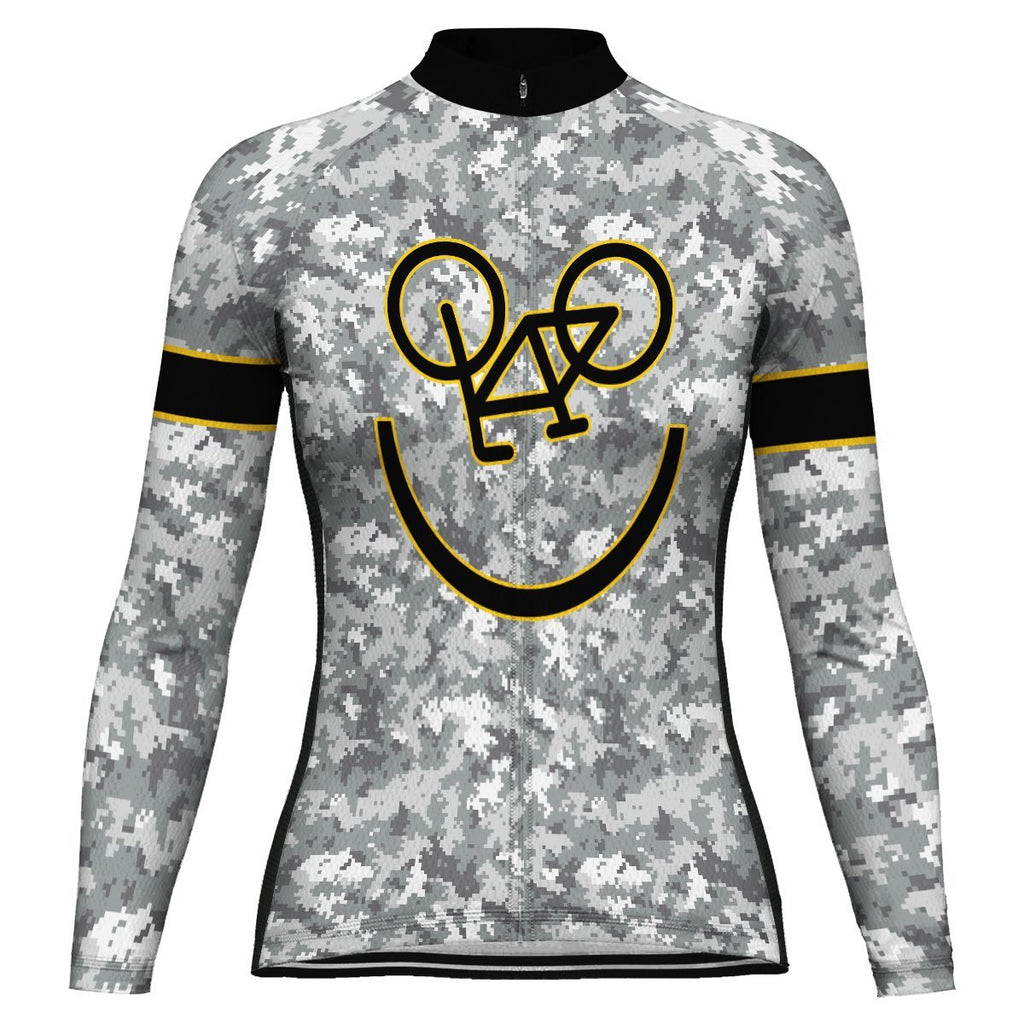 Camo Long Sleeve Cycling Jersey for Women