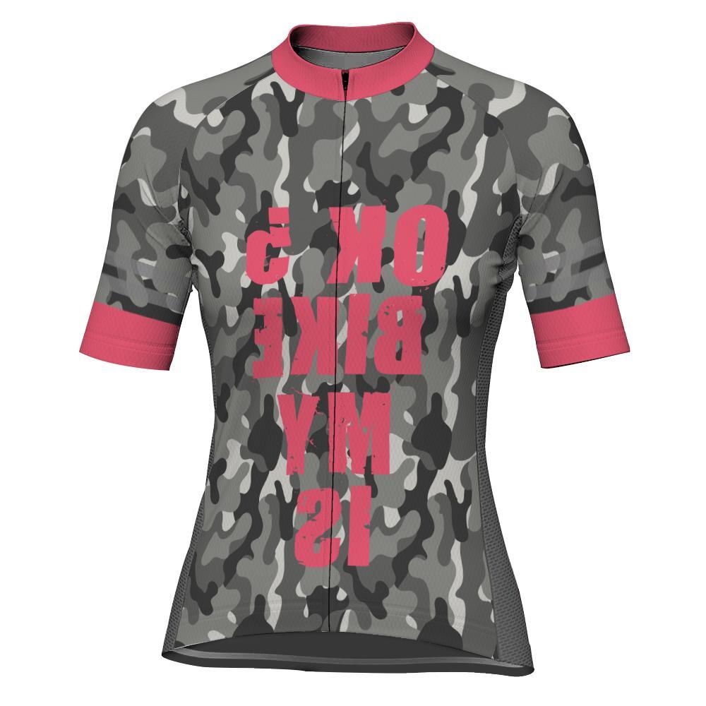 Camo Short Sleeve Cycling Jersey for Women