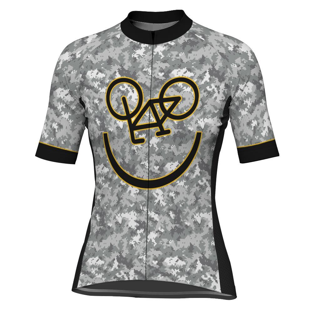 Camo Short Sleeve Cycling Jersey for Women