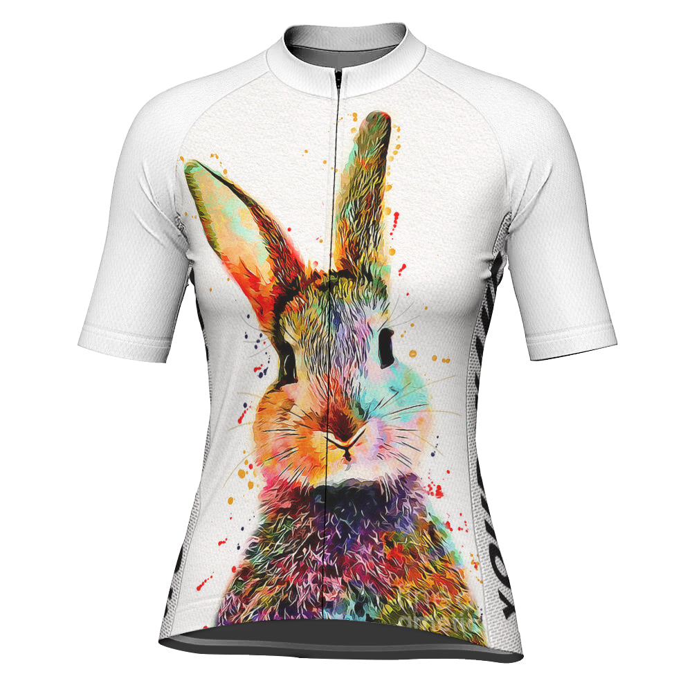 Customized Rabbit Short Sleeve Cycling Jersey for Women