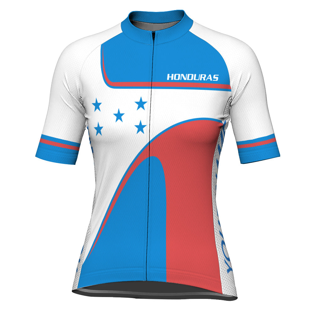 Customized Honduras Winter Thermal Fleece Short Sleeve Cycling Jersey for Women