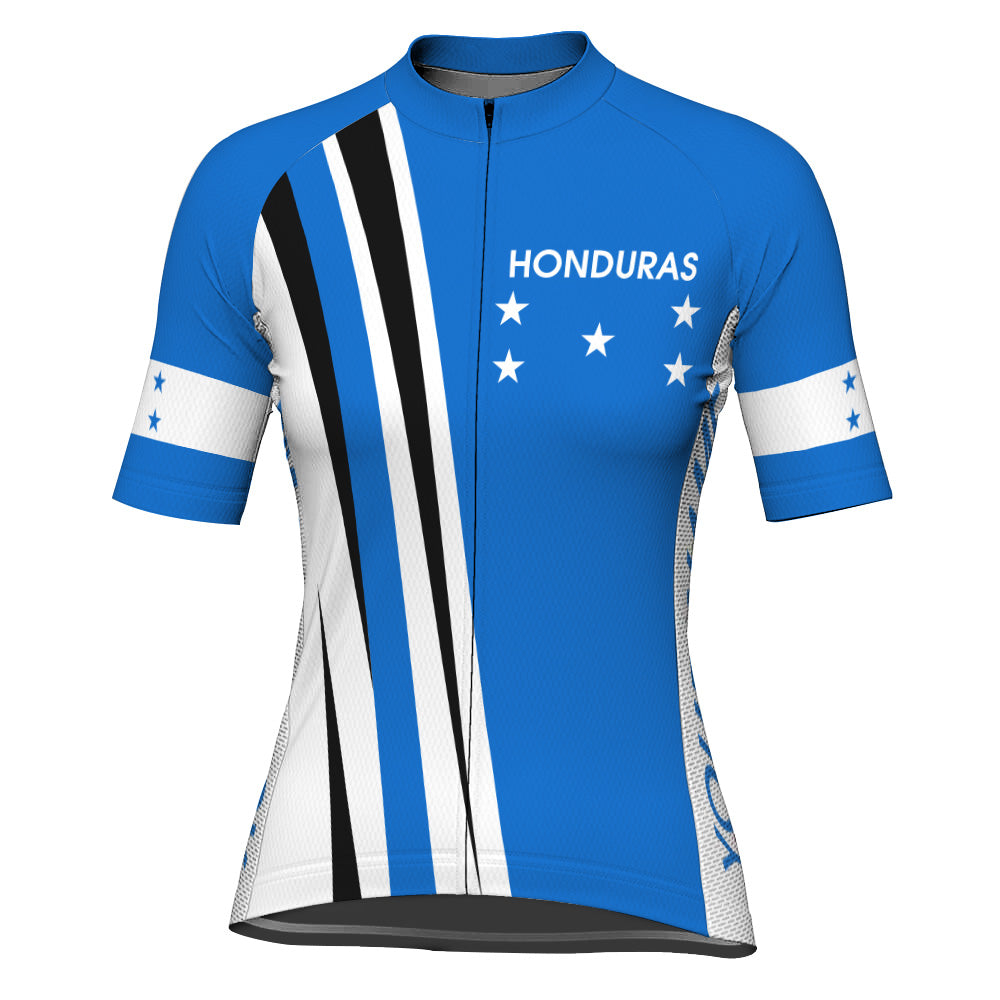 Customized Honduras Winter Thermal Fleece Short Sleeve Cycling Jersey for Women