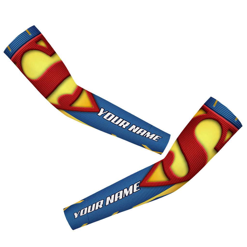 Customized Superman Arm Sleeves Cycling Arm Warmers