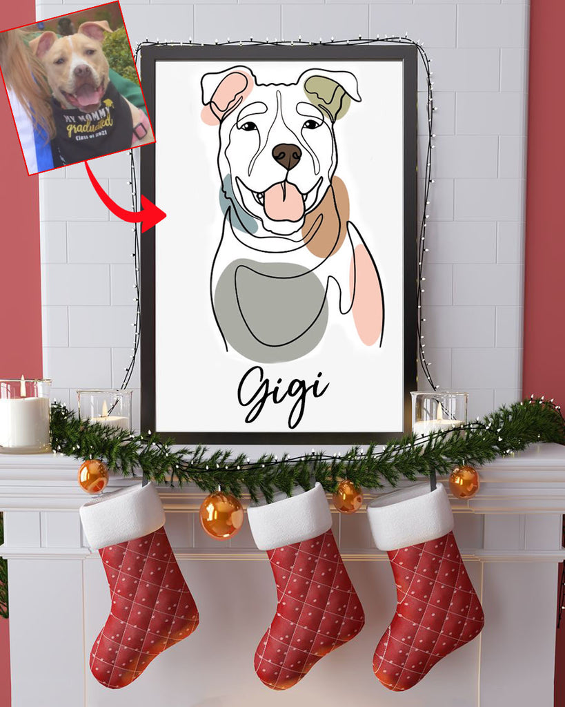 Personalized Hand-Drawn Dog Poster