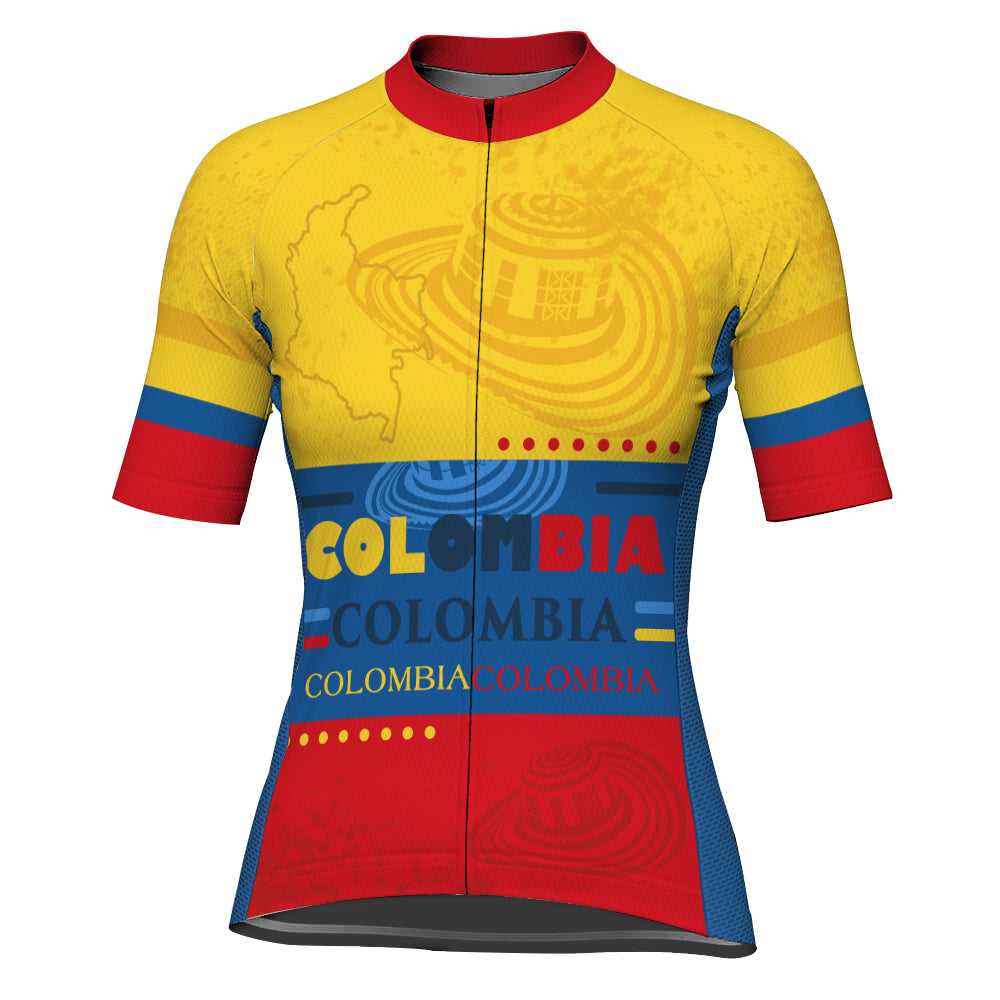 Customized Colombian Short Sleeve Cycling Jersey for Women
