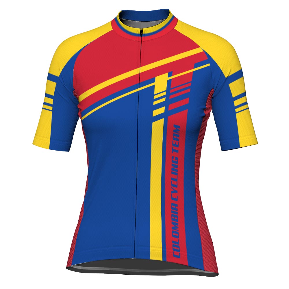 Customized Colombian Short Sleeve Cycling Jersey for Women